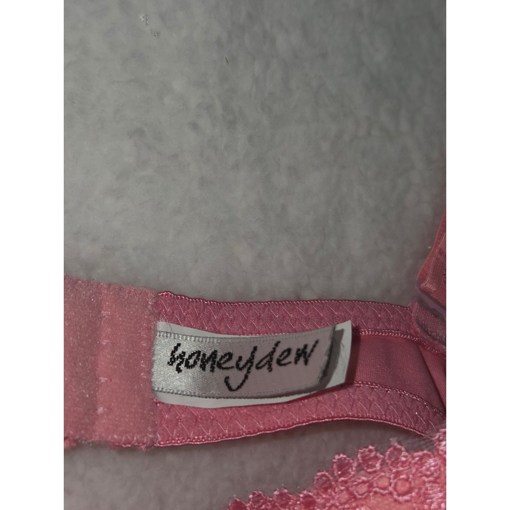 Honeydew Intimates Indian Pink Embroidered Contour Bra 38C Convertible Straps - Picture 7 of 8
